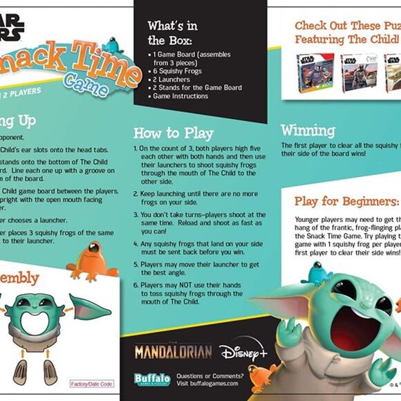 Buffalo Games Star Wars The Mandalorian - Snack Time Game, 2 players - Picture 7 of 8
